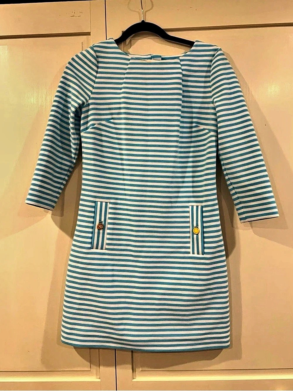 Lilly Pulitzer Striped Mini Dress in Blue & White Size Small Like New